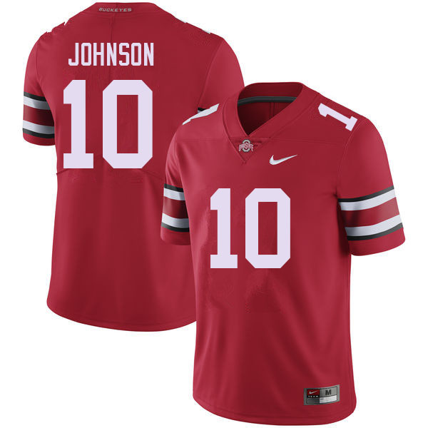 Ohio State Buckeyes #10 Xavier Johnson College Football Jerseys Sale-Red